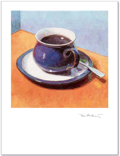 wall decor for the kitchen, fine art print of a Denby coffee cup by Theo Michael