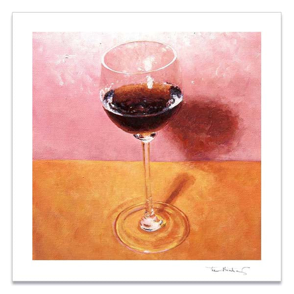 Paintings for the kitchen, fine art print Riedel Wine Glass by Theo Michael