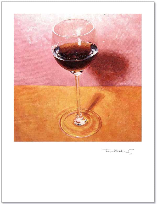 wall decor for the kitchen, fine art print Riedel Wine Glass by Theo Michael