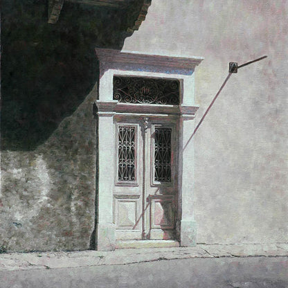 Mediterranean White Door painting by Theo Michael in Larnaca 